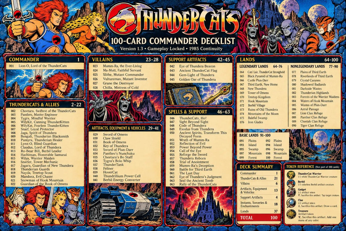 ThunderCats Custom Commander 108 Deck